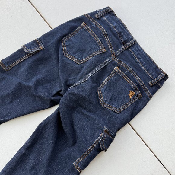 Dark Wash Cargo Joggers Size 00 - Picture 4 of 5